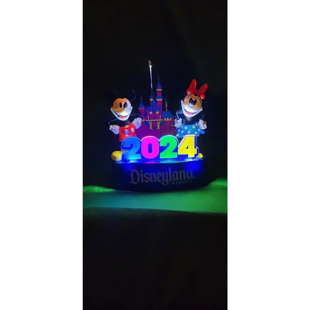 NEW Disneyland Resort Mickey and Minnie Castle Light Up Ornament 2024